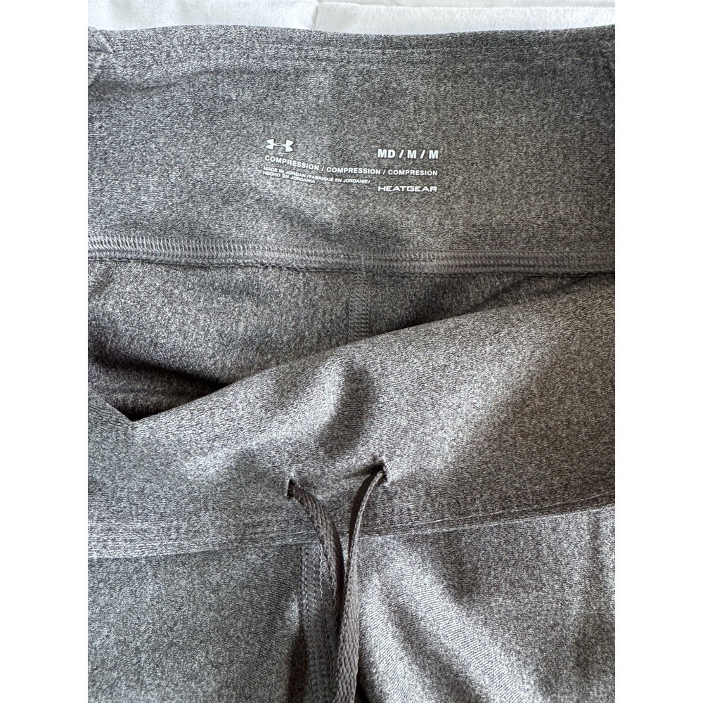 Womens UNDER ARMOUR Compression Crop Leggings Sz Medium Drawstring 20" - Picture 6 of 12